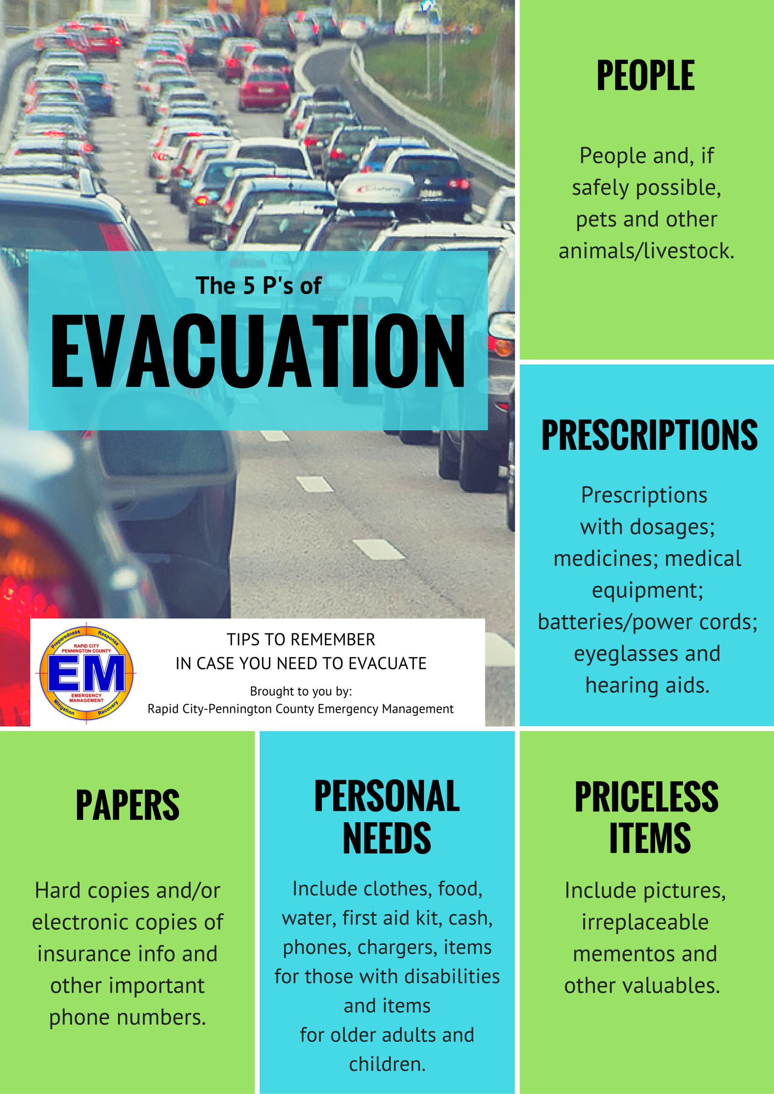 Evacuation Tips - Pennington County, South Dakota